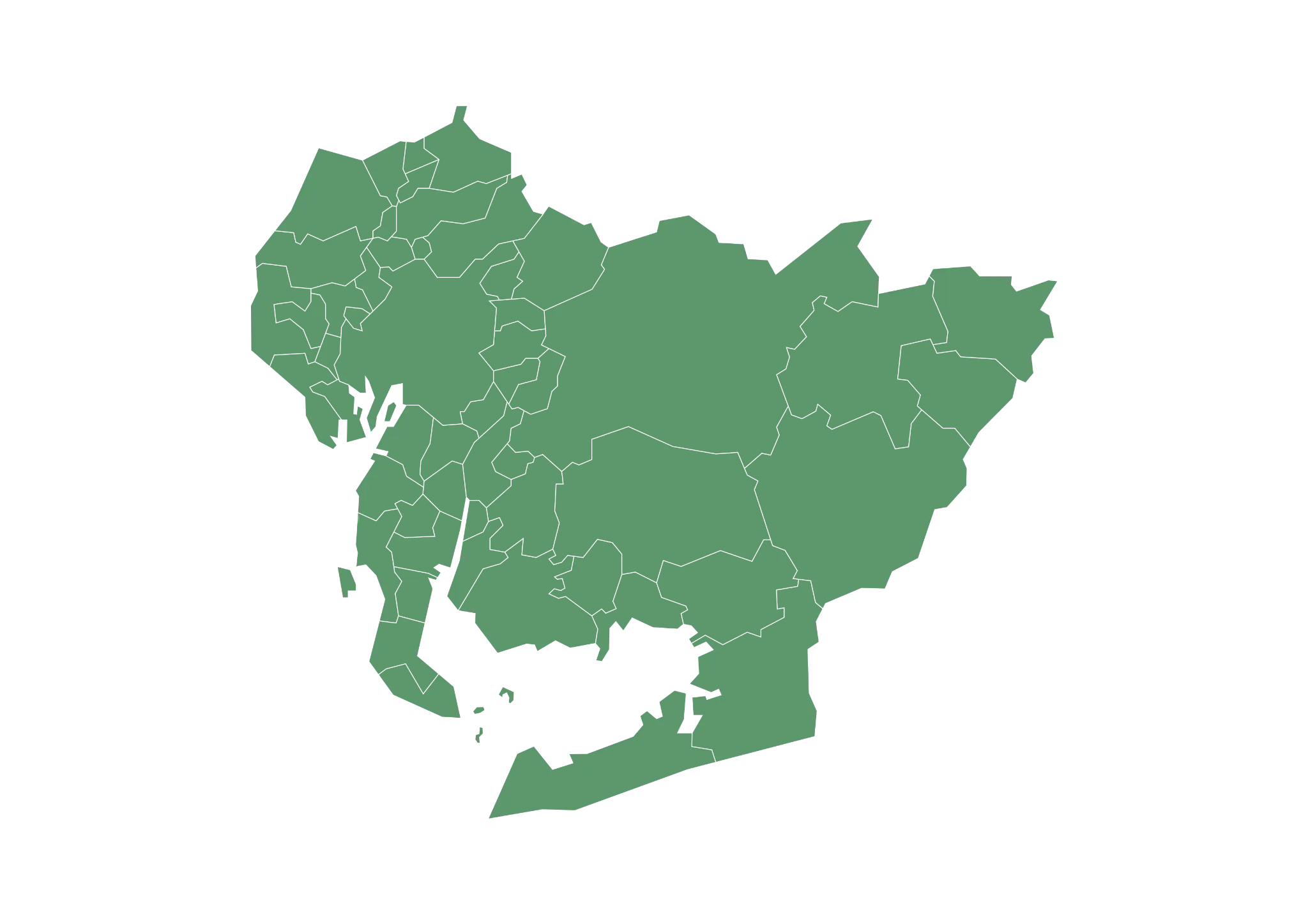 愛知県内対応エリア地図